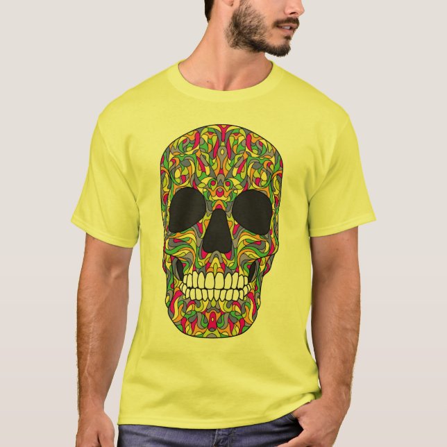 Psychedelischer Schädel T-Shirt (Vorderseite)