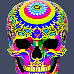 Psychedelischer SchädelT - Shirt