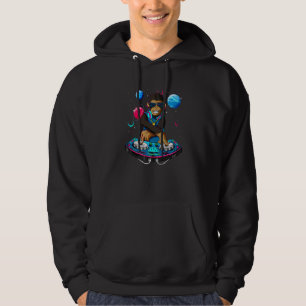 Psychedelischer Schimpanse DJ EDM Raver Trance Mus Hoodie