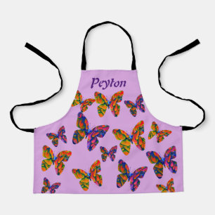 Psychedelischer Schmetterling mit Personalisierung Schürze