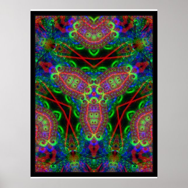 Psychedelischer Schwarzlicht-Inspirationsposter Poster (Vorne)