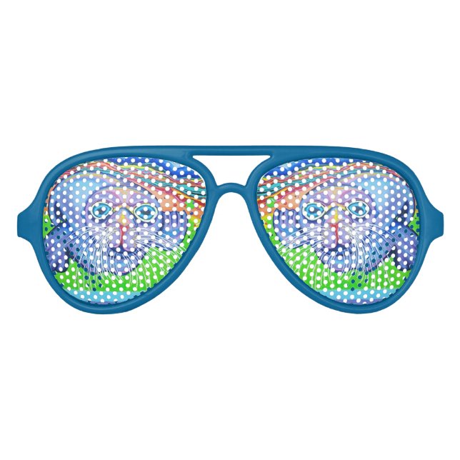 Psychedelischer Seelenion - Acrylmalerei Partybrille (Vorderseite)