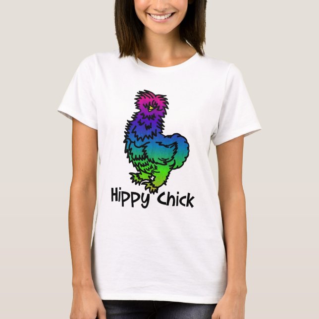 Psychedelischer Silkie Hippy Küken-T - Shirt (Vorderseite)