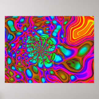 Psychedelischer Splash Poster