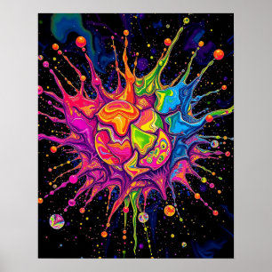 Psychedelischer Splash Poster