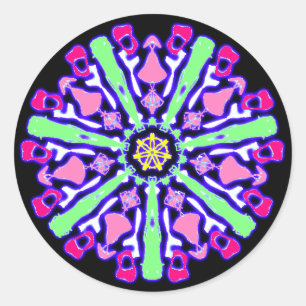 Psychedelischer Sticker gefärbtes n°3