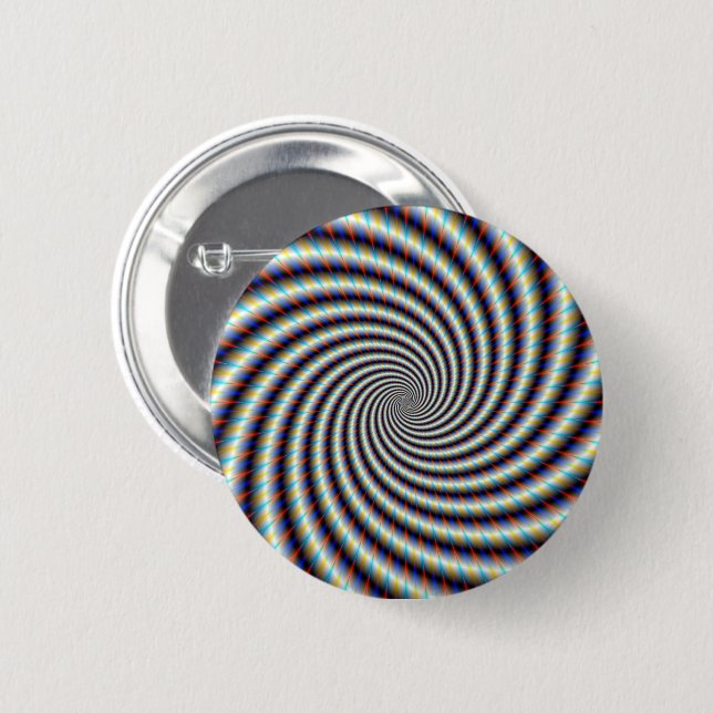 Psychedelischer Swirl Button (Vorne & Hinten)