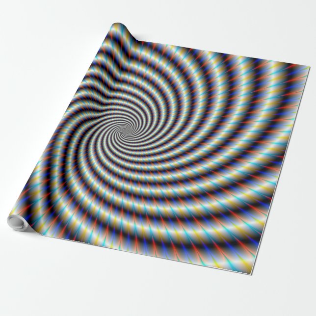 Psychedelischer Swirl Geschenkpapier (Ungerollt)