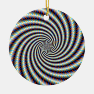 Psychedelischer Swirl Keramik Ornament