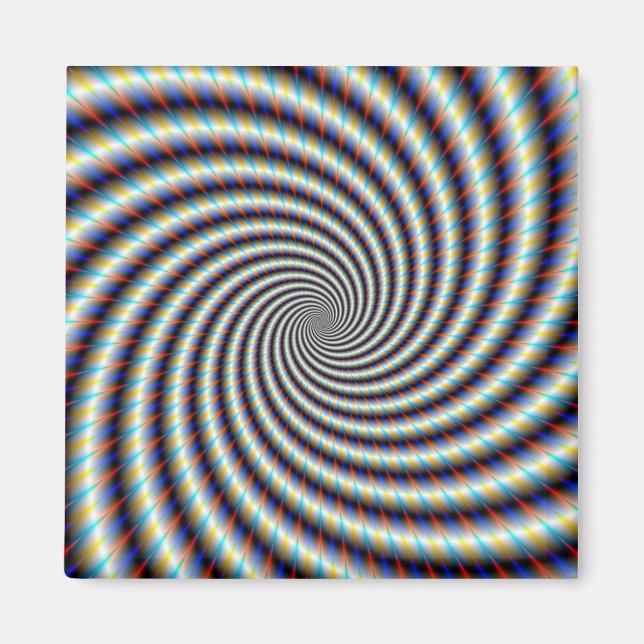 Psychedelischer Swirl Magnet (Vorne)