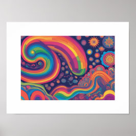 Psychedelischer Swirl Poster