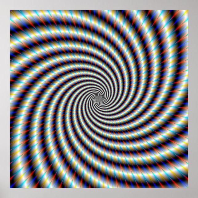 Psychedelischer Swirl Poster (Vorne)