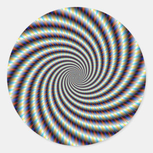 Psychedelischer Swirl Runder Aufkleber