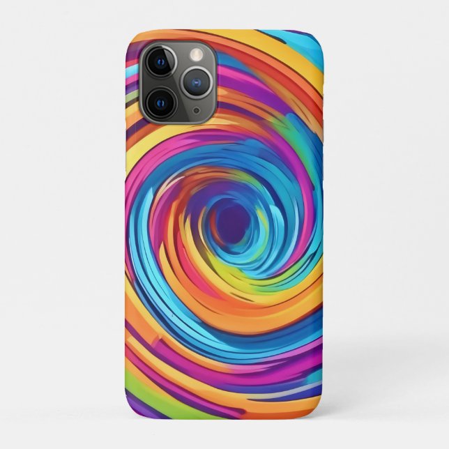 Psychedelischer Swirl von Regenbogenhues Case-Mate iPhone Hülle (Rückseite)