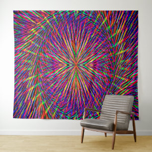 Psychedelischer Swirling Star..... Wandteppich