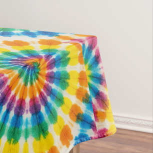 Psychedelischer Tie Dye Groovy Retro-Tischdecke Tischdecke