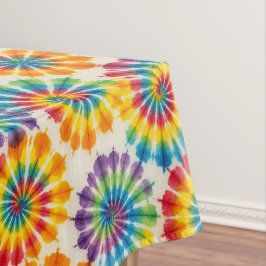 Psychedelischer Tie Dye | Groovy Retro-Tischdecke Tischdecke