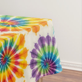 Psychedelischer Tie Dye | Groovy Retro-Tischdecke Tischdecke