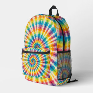 Psychedelischer Tie Dye Retro-Groovy-Rucksack Bedruckter Rucksack