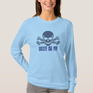 psychedelischer Totenkopf mit gekreuzter Knochen T-Shirt