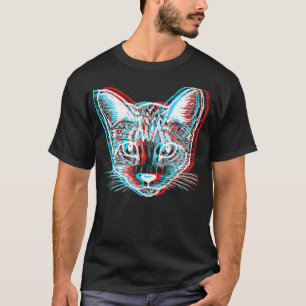 Psychedelischer Trippy-Rave Cat Abstrakt Vaporwave T-Shirt