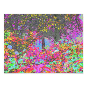 Psychedelischer Tropischer Festivalgarten Sonnenau Fotodruck