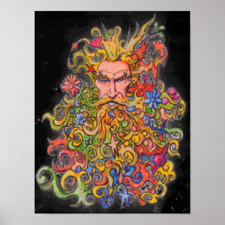 Psychedelischer Typ Poster