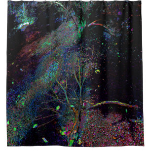 Psychedelischer Wald... Duschvorhang