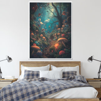Psychedelischer Waldleinwanddruck Leinwanddruck
