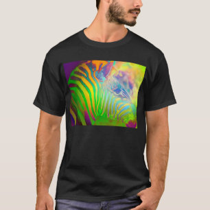 Psychedelischer wilder LebenZebra T-Shirt