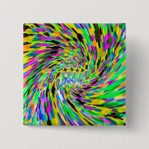 Psychedelischer Wirbelsturm Button