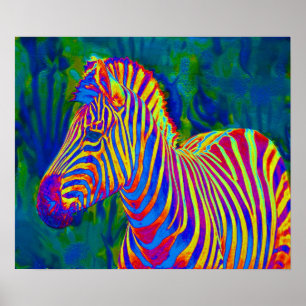 psychedelischer Zebra Poster