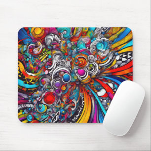 Psychedelisches Abstract Design Mousepad