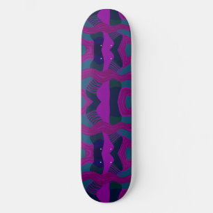 Psychedelisches afrikanisches Patchwork: Aquamarin Skateboard
