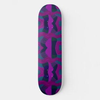Psychedelisches afrikanisches Patchwork: Aquamarin Skateboard
