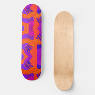 Psychedelisches afrikanisches Patchwork - Lila Ora Skateboard