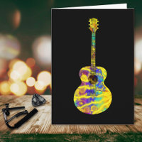 Psychedelisches Art Acoustic Guitar Musical Instru