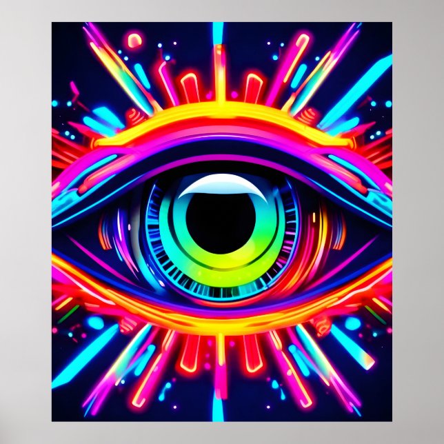 Psychedelisches Auge des Universums Art Poster (Vorne)