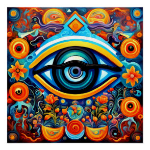 Psychedelisches Auge Poster