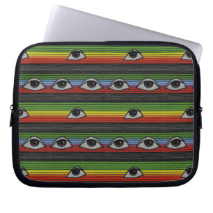 Psychedelisches Augenmuster Laptopschutzhülle