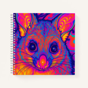 psychedelisches australisches Bushtailed Possum Notizbuch