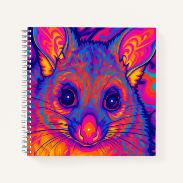 psychedelisches australisches Bushtailed Possum Notizbuch (Vorderseite)
