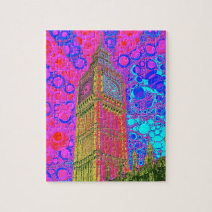 Psychedelisches Big Ben-Puzzlespiel Puzzle