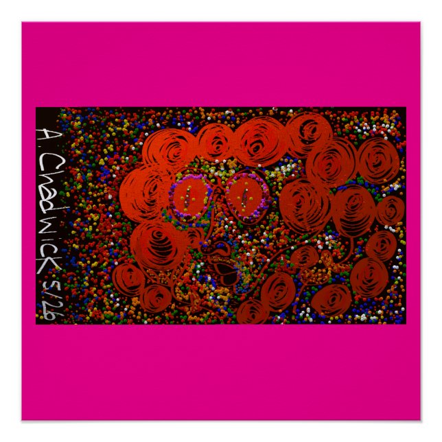Psychedelisches Blumenkäfermädchen Poster (Vorderseite)