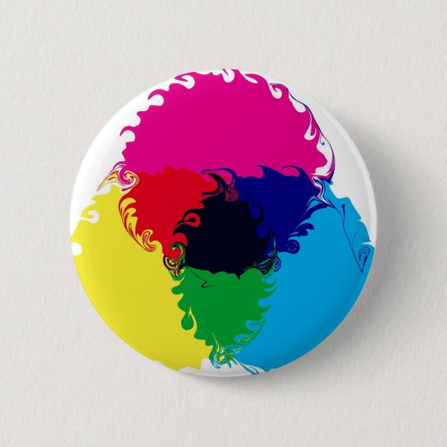 Psychedelisches CMYK Button (Vorderseite)
