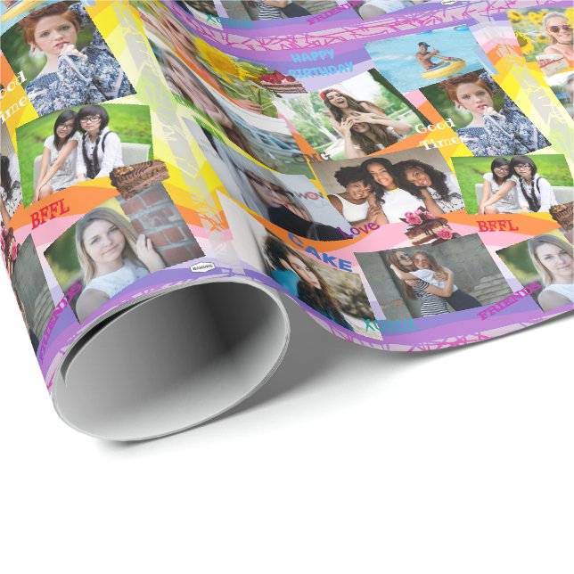 Psychedelisches Foto Geschenk Wrap HAMbWG Geschenkpapier (Rolleneckpunkt)