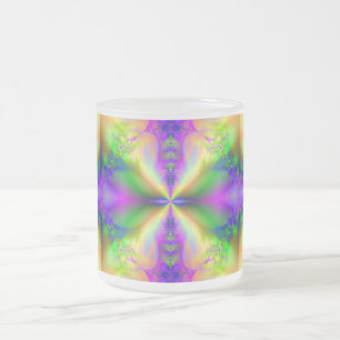 Psychedelisches Fraktal 85 ~ Mattierte Glass-Tasse Mattglastasse