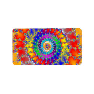Psychedelisches Fraktal Adressaufkleber