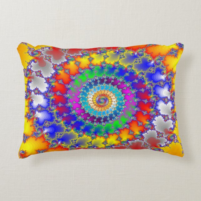 Psychedelisches Fraktal Dekokissen (Vorderseite)