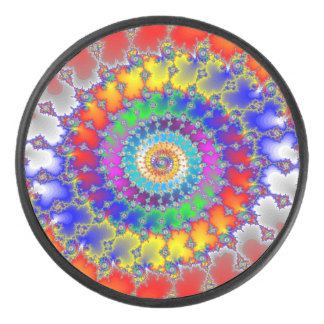 Psychedelisches Fraktal Eishockey Puck
